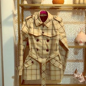 Authentic Coach plaid trench